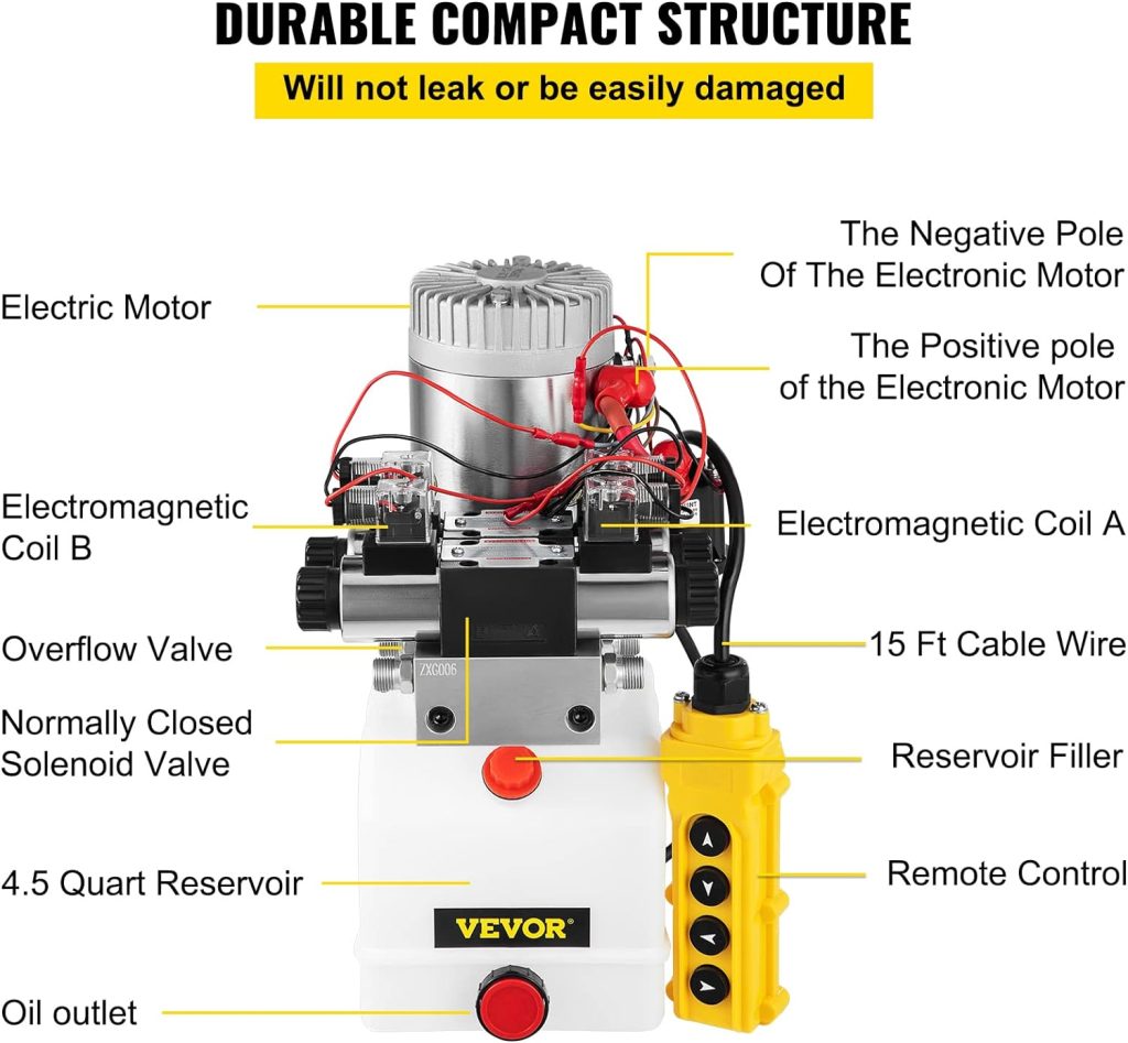 12v hydraulic pump and cylinder