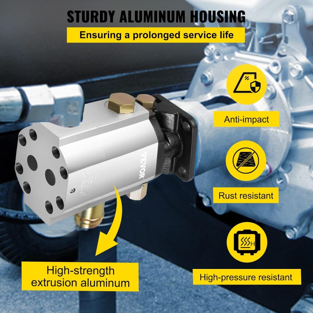 Hydraulic Gear Pump 3600 RPM Aluminum Log Splitter Pumps 1/8" Keyed Shaft