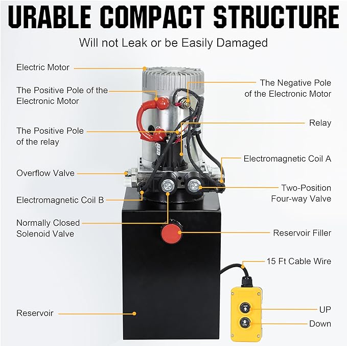 small 12 v dc hydraulic pump