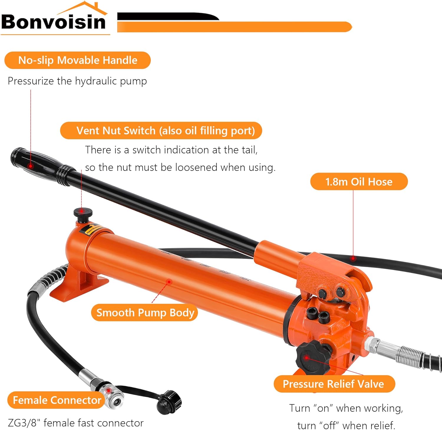 hydraulic hand pump 10000 psi with gauge