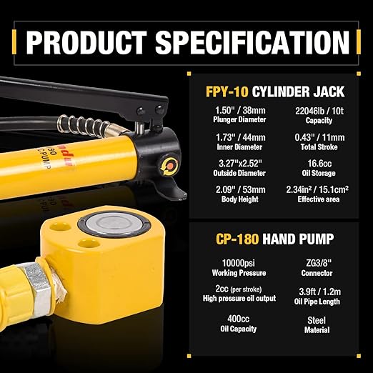 30Ton Low Profile Hydraulic Cylinder Jack